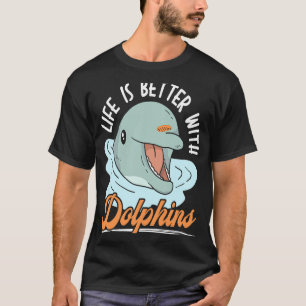 Camiseta A Vida é Melhor Com Golfinhos Biologia Marinha Sub