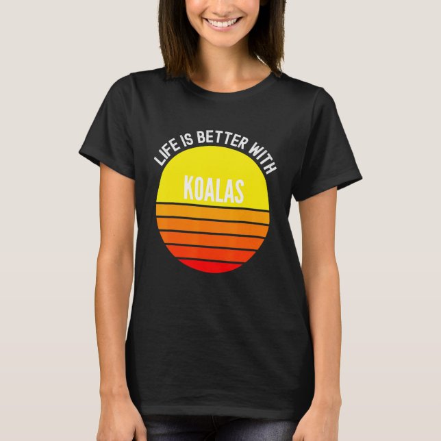 Camiseta A Vida É Melhor Com Koalas Sunset (Frente)