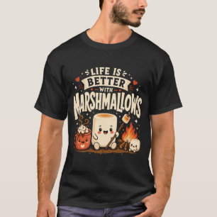 Camiseta A vida é melhor com marshmallows