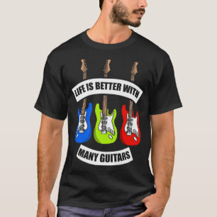 Camiseta A vida é melhor com muitas guitarras780