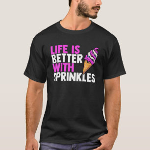 Camiseta A Vida É Melhor Com O Amor De Sorvetes Doce