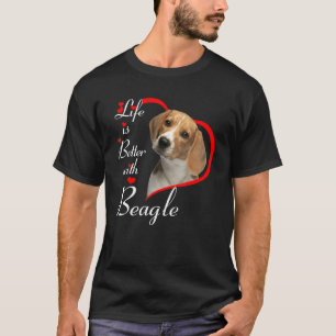 Camiseta A Vida É Melhor Com O Beagle