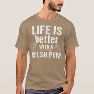 Camiseta A vida é melhor com o Cavalo Cavaleiro do Pôneo Ga