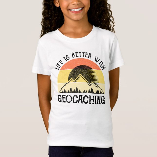 Camiseta A Vida É Melhor Com O Geocaching (Frente)