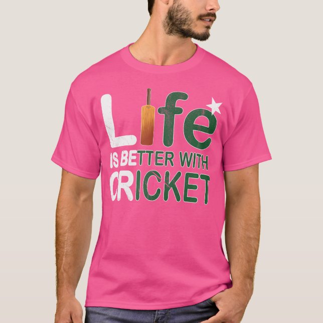 Camiseta A vida é melhor com o grilo paquistanês (Frente)