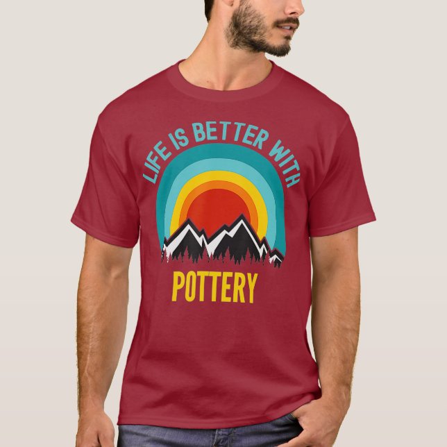 Camiseta A vida é melhor com o presente do hobbista da bate (Frente)