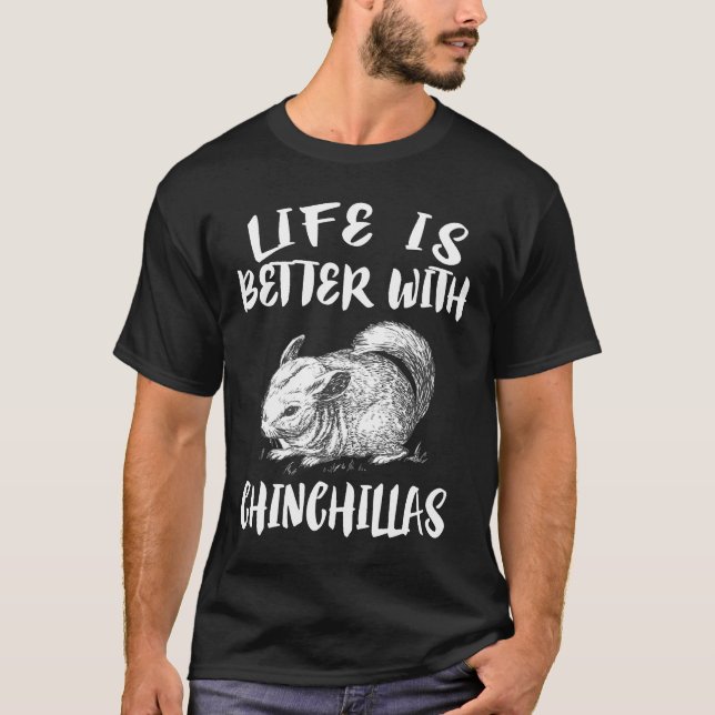 Camiseta A vida é melhor com os animais chineses (Frente)