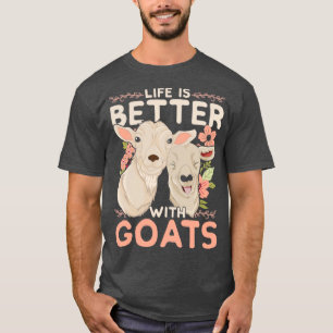 Camiseta A Vida É Melhor Com Os Caprinos