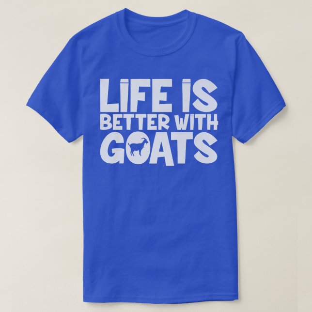 Camiseta A Vida É Melhor Com Os Caprinos Fazendo Piada (Frente do Design)