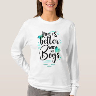 Camiseta A vida é melhor com os meus filhos