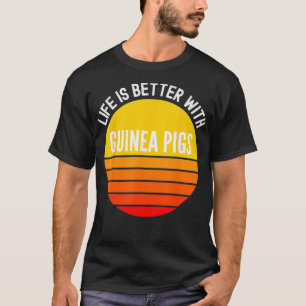 Camiseta A Vida É Melhor Com Os Porcos Da Guiné Engraçad