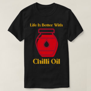 Camiseta A Vida é Melhor Com Quem Ama Curry de Óleo de Pime
