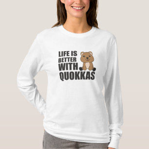 Camiseta A Vida É Melhor Com Quokkas - Quokka Bonita