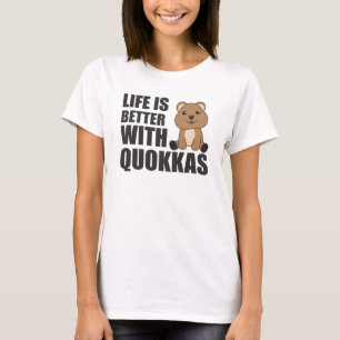 Camiseta A Vida É Melhor Com Quokkas - Quokka Bonita