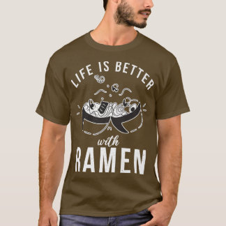 Camiseta A Vida É Melhor Com Ramen Mais De 802