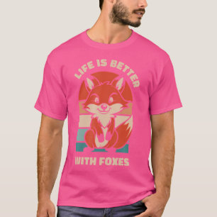 Camiseta A Vida É Melhor Com Raposas Canidae Caninae Raposa