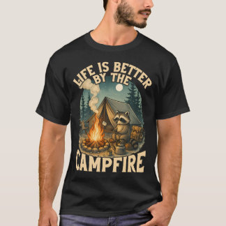 Camiseta A Vida é Melhor com Smores ao Redor da Fogueira Di