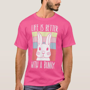 Camiseta A Vida É Melhor Com Um Anima Sussuro De Coelho