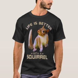 Camiseta A Vida É Melhor Com Um Animal Selvagem Engraçado D