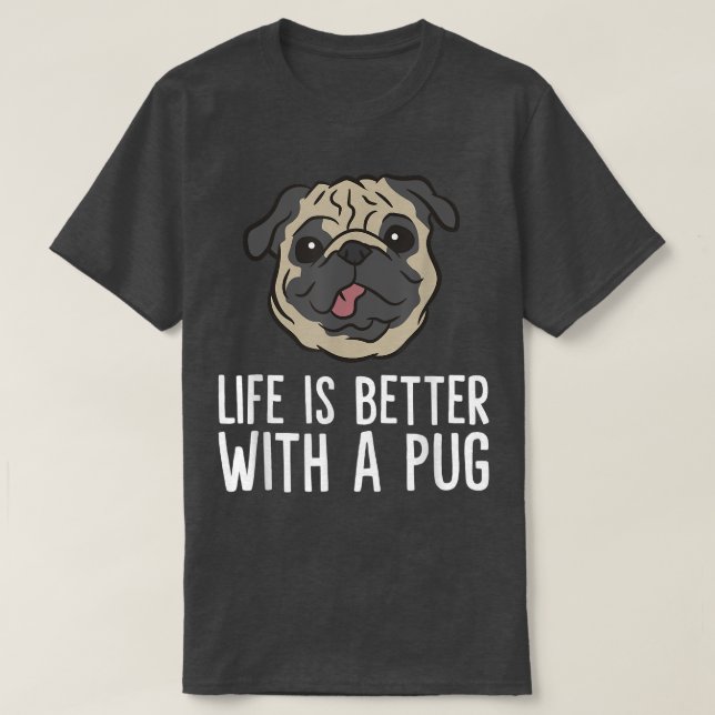 Camiseta A Vida É Melhor Com Um Cachorro  (Frente do Design)