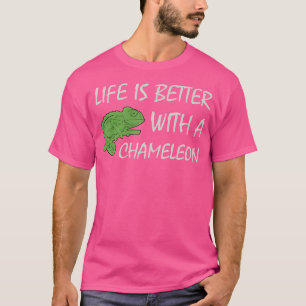 Camiseta A Vida É Melhor Com Um Camaleão