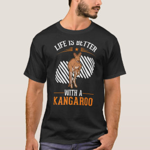 Camiseta A vida é melhor com um canguru Premium_1