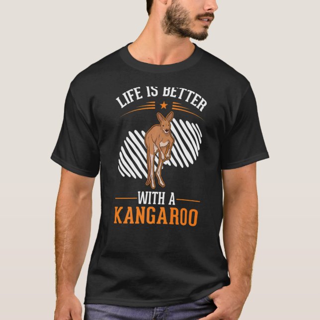 Camiseta A vida é melhor com um canguru Premium_1 (Frente)