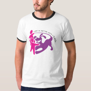 Camiseta a vida é melhor com um cão