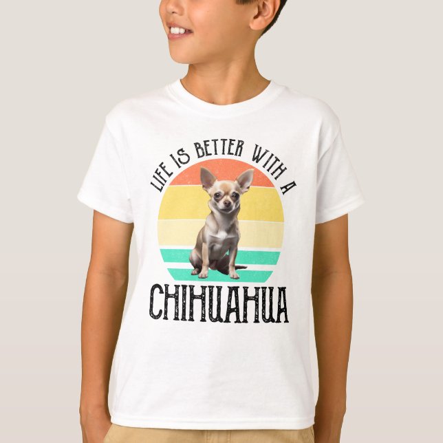 Camiseta A Vida É Melhor Com Um Chihuahua (Frente)