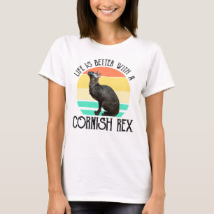 Camiseta A Vida É Melhor Com Um Cornish Rex