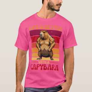 Camiseta A Vida É Melhor Com Um Criador De Porcos Da Malhaç