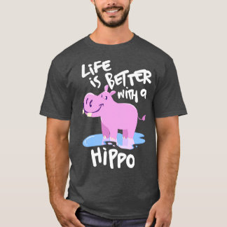 Camiseta A vida é melhor com um Hippo