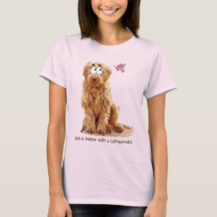 Camiseta A vida é melhor com um Labradoodle