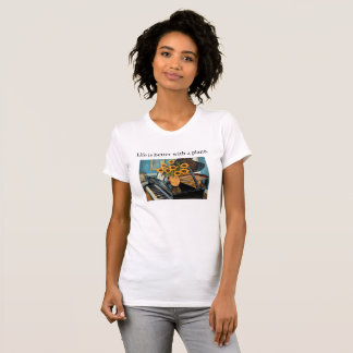 Camiseta A vida é melhor com um piano - arte linda!