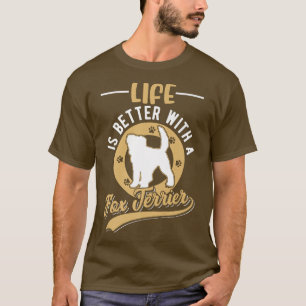 Camiseta A Vida É Melhor Com Um Premium Para O Terrier 550