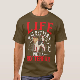 Camiseta A Vida É Melhor Com Um Premium Para O Terrier 552
