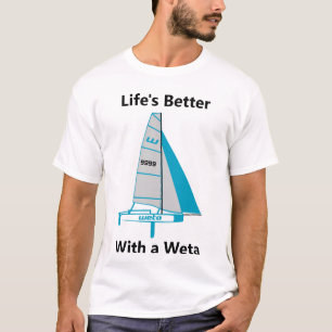 Camiseta A vida é melhor com um Weta - número de vela per