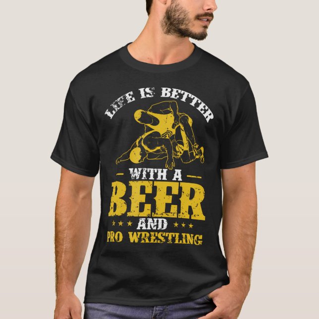 Camiseta A Vida É Melhor Com Uma Cerveja E Pro (Frente)