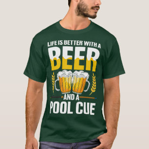 Camiseta A vida é melhor com uma cerveja e uma Piscina