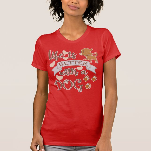 Camiseta A vida é melhor com uma citação engraçada (Frente)