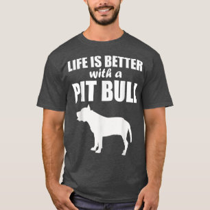Camiseta A Vida É Melhor Com Uma Silhueta De Cachorro