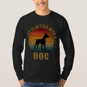 Camiseta A VIDA É MELHOR COM UMA T-Shirt CÃO