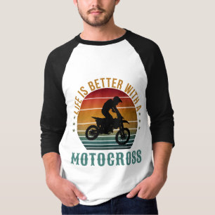 Camiseta A VIDA É MELHOR COM UMA T-Shirt MOTOCROSS