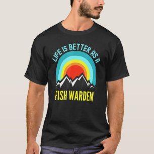 Camiseta A Vida É Melhor Como Guarda de Peixes