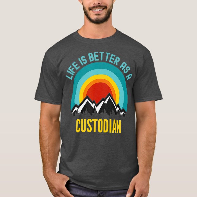 Camiseta A vida é melhor como guardiã (Frente)