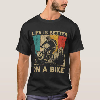 Camiseta A Vida É Melhor De Bicicleta Ciclista Ciclismo