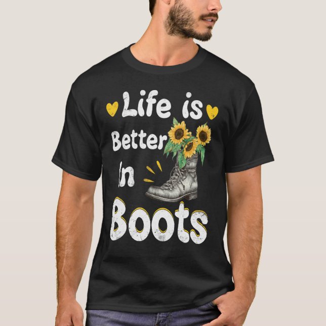 Camiseta A Vida É Melhor Em Boas Portas (Frente)