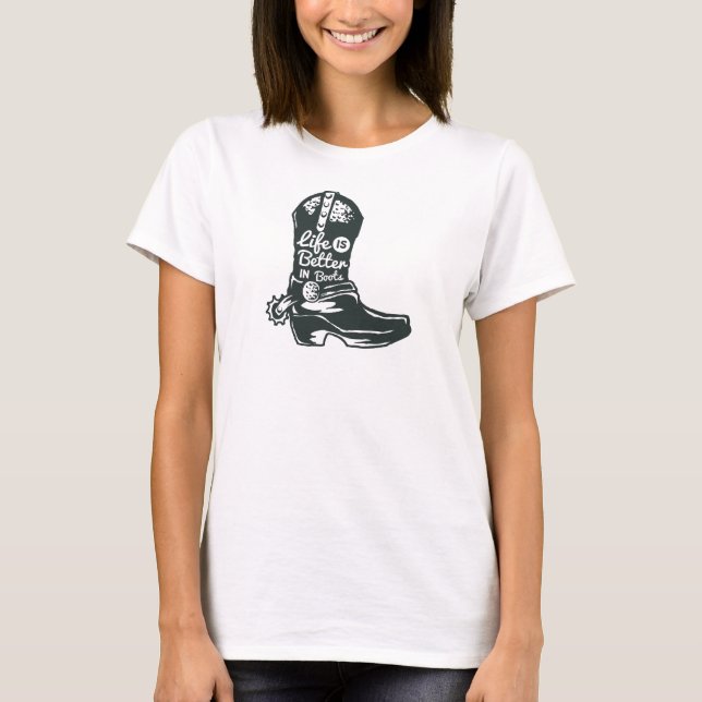 Camiseta A Vida É Melhor Em Boots (Frente)