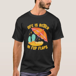 Camiseta A Vida É Melhor Em Chinelos Island Beach Premium
