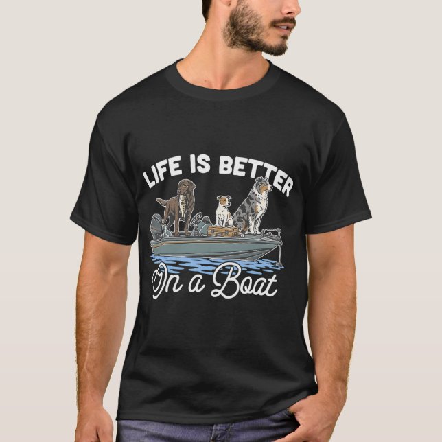 Camiseta A Vida É Melhor Em Um Barco (Frente)